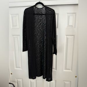 Black duster cardigan